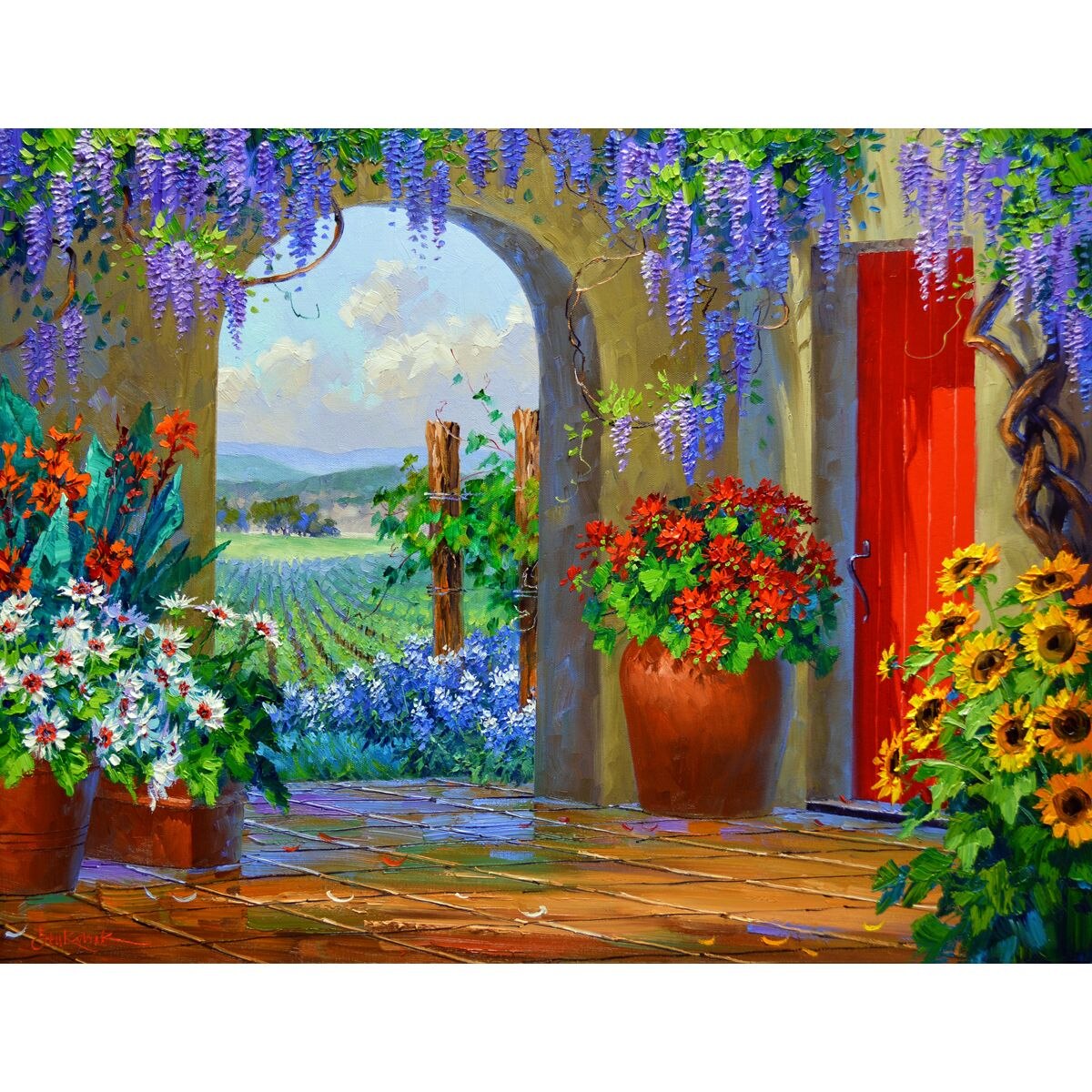 Set Pictura pe numere 80x100 cm, Panza din bumbac (PDP-2255), fara rama