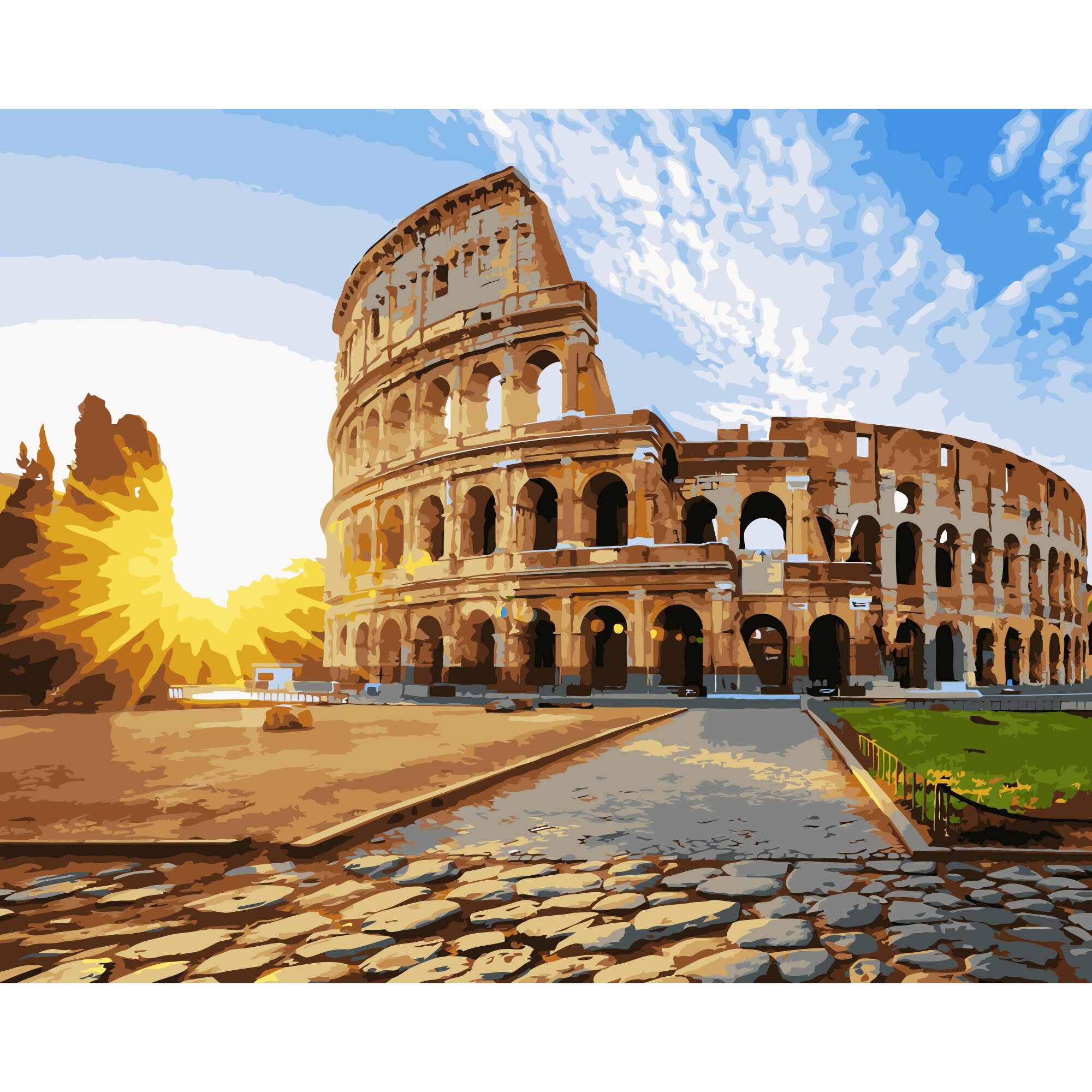 Set Pictura pe numere 80x100 cm, Panza din bumbac (PDP-2526), fara rama