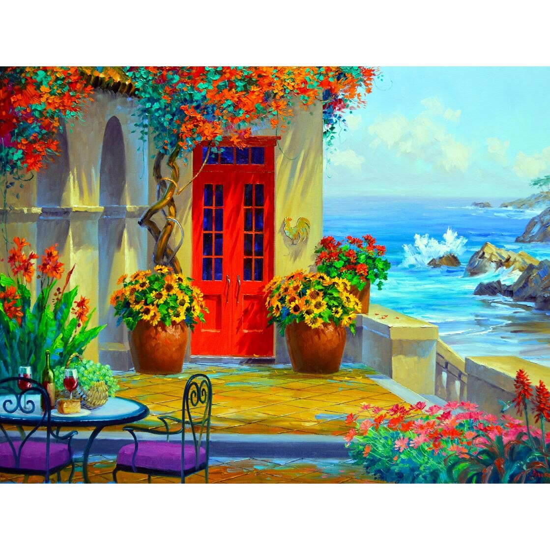 Set Pictura pe numere 90x120 cm, Panza din bumbac (PDP-2246), fara rama