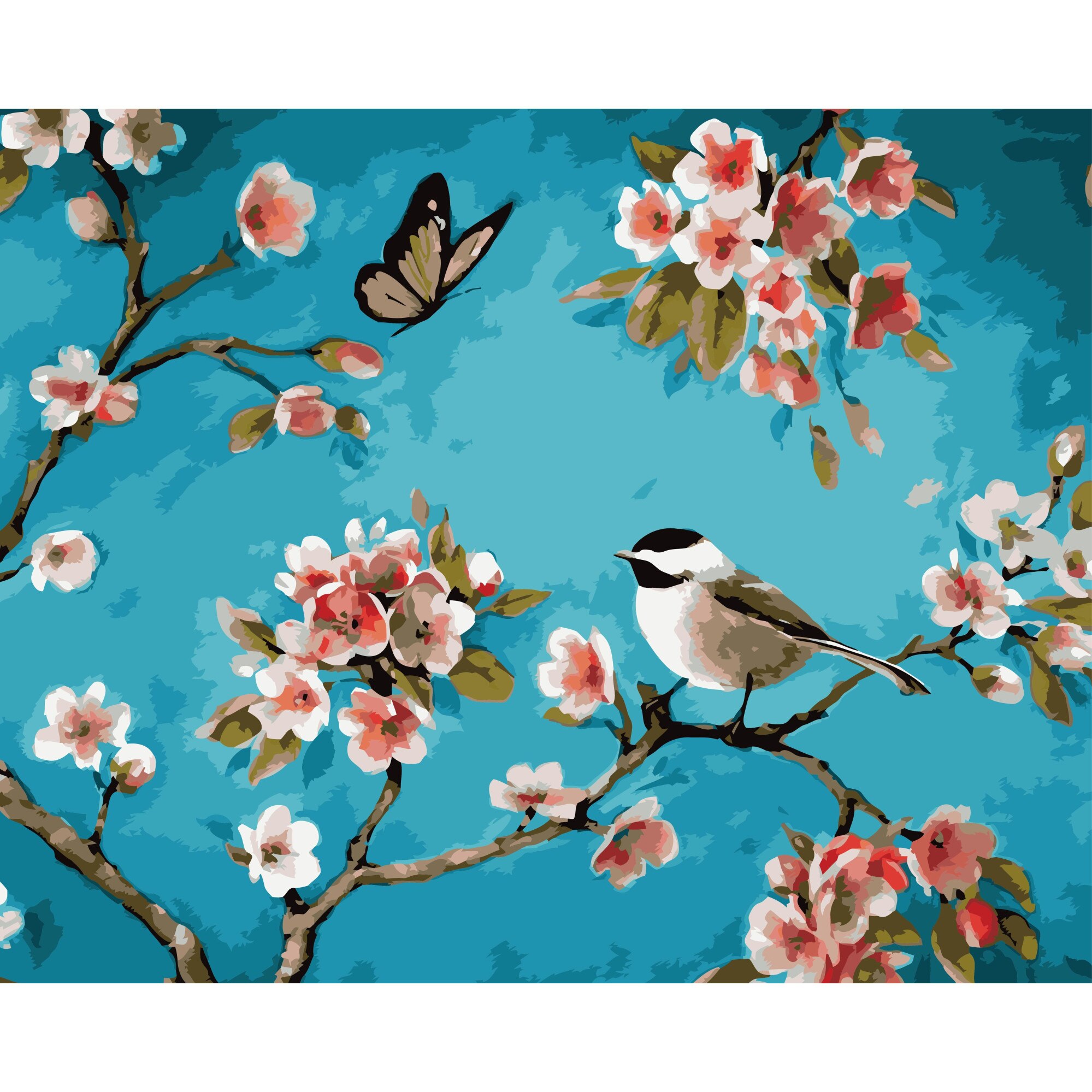 Set Pictura pe numere 80x100 cm, Panza din bumbac (PDP-2345), fara rama