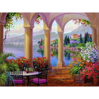 Set Pictura pe numere 90x120 cm, Panza din bumbac (PDP-2194), fara rama Set Pictura pe numere 90x120 cm, Panza din bumbac (PDP-2194), fara rama