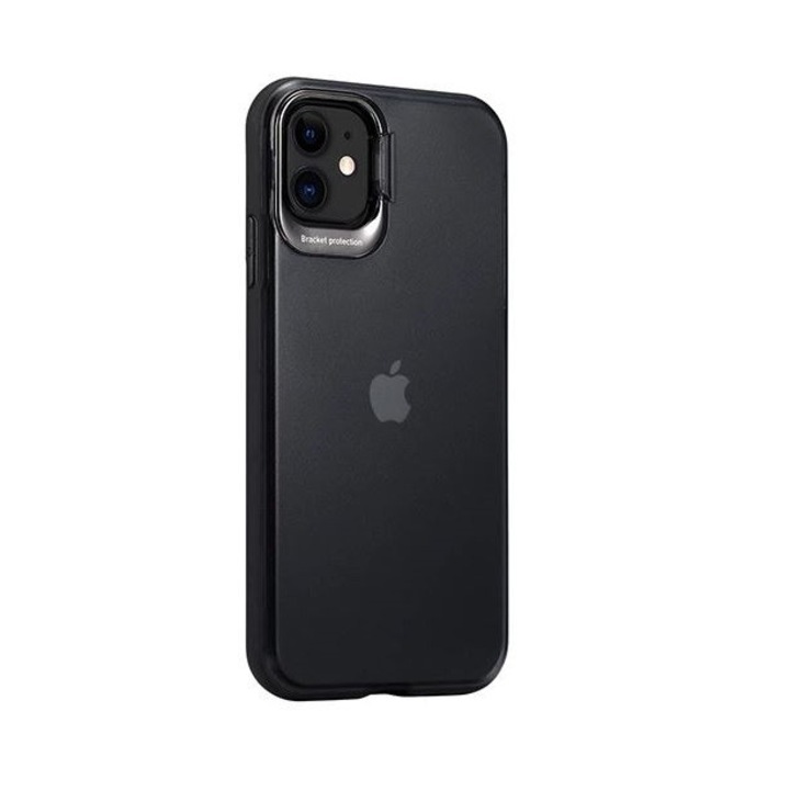 Husa de protectie pentru iPhone 12/ 12 Pro, Rezistenta la socuri, Anti-amprente, Negru/ Transparent
