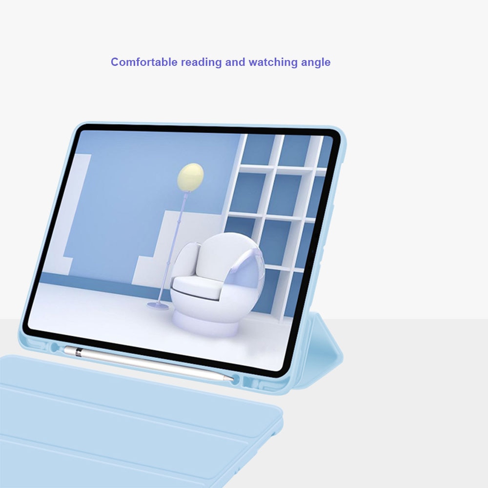 Husa pentru iPad Air 5 (2022), 10,9 ", Air 4 (2020), 10,9 ", Cu suport pentru pix, Albastru deschis