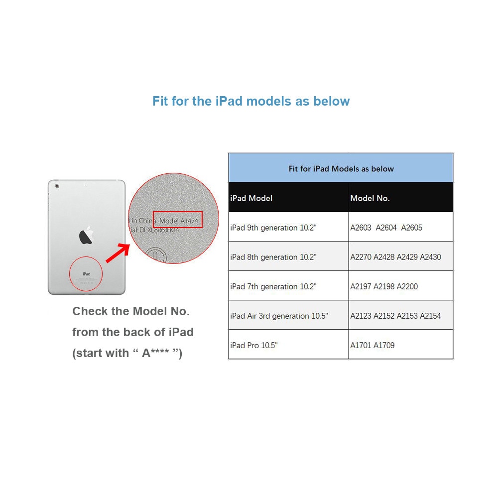 Husa pentru iPad 9 (2021), 10,2 "/ iPad 8 (2020), 10,2 "/ iPad 7 (2019), 10,2" / iPad Air 3,10,5 "/ iPad Pro 10,5", Cu suport pentru pix, Silicon, Transparenta