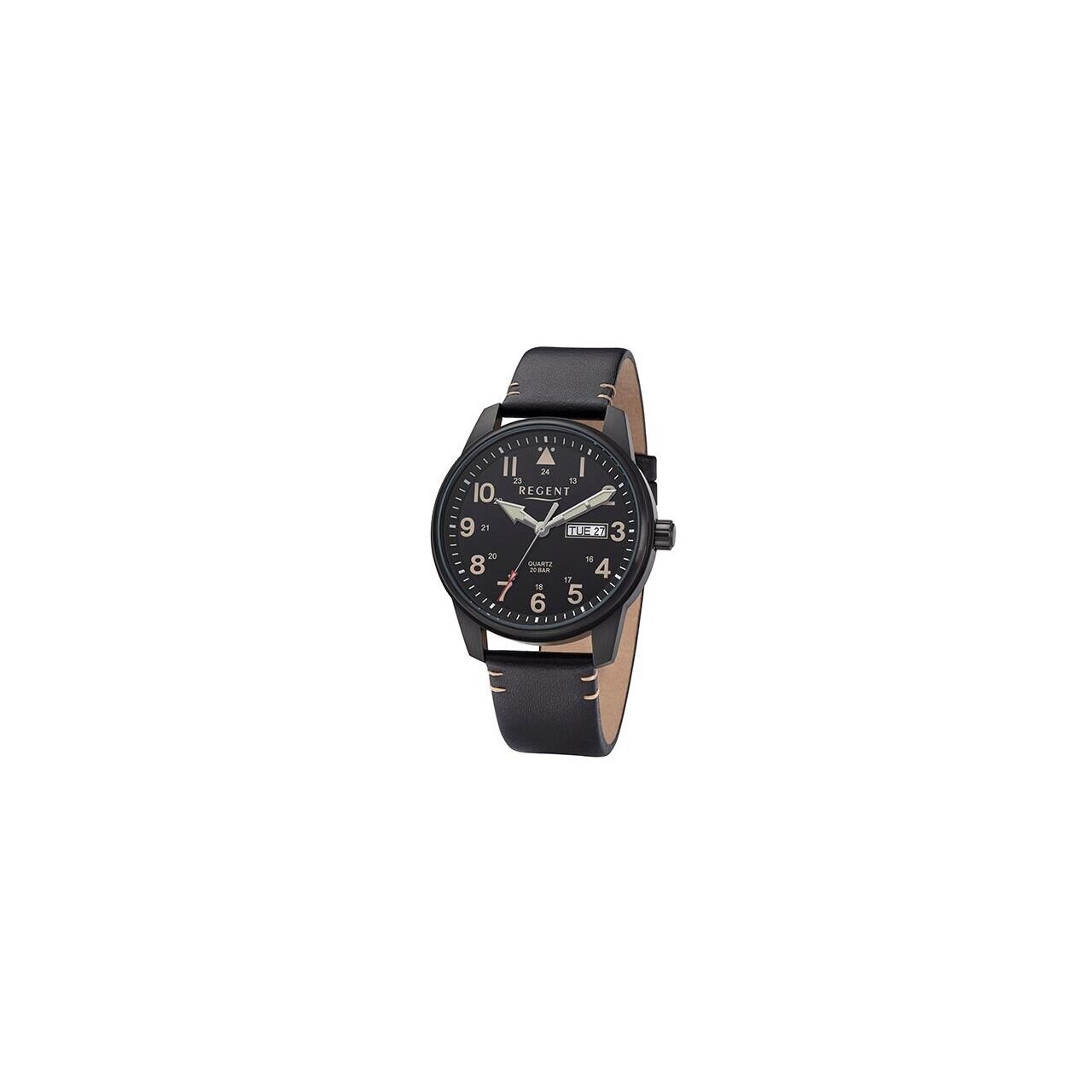 Ceas barbatesc Regent F-1253, Quartz, 40mm, 20ATM, Negru