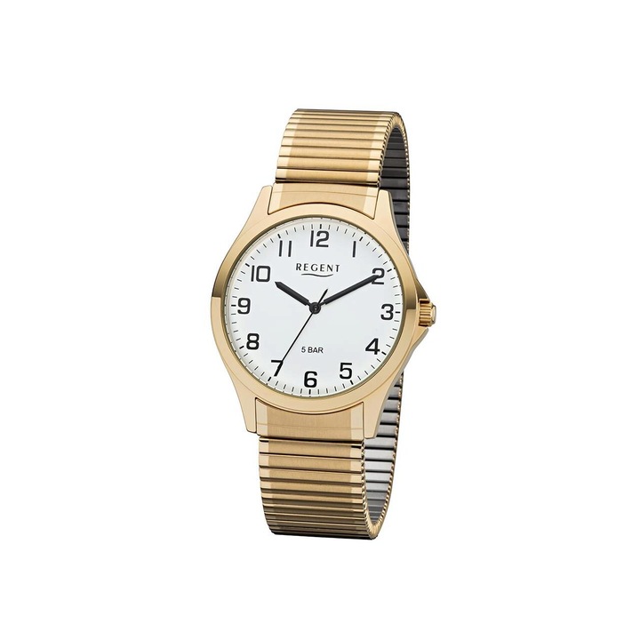 Regent férfi karóra 1243486, kvarc, 39mm, 5ATM, arany