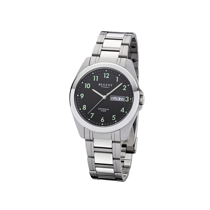 Regent F-1186 férfi karóra, kvarc, 38mm, 10ATM, ezüst