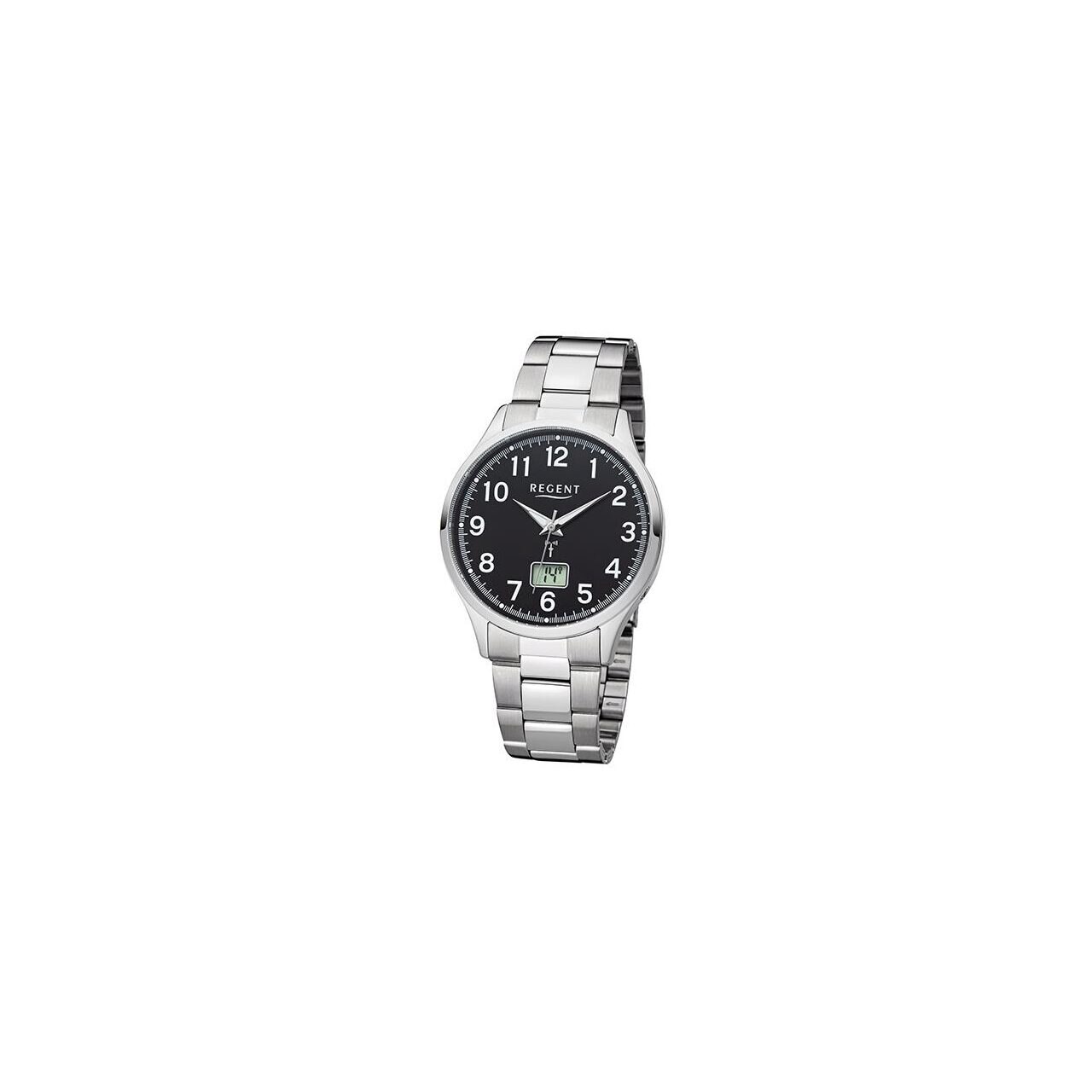 Ceas barbatesc Regent FR-273, Quartz, 40mm, 5ATM, Argintiu