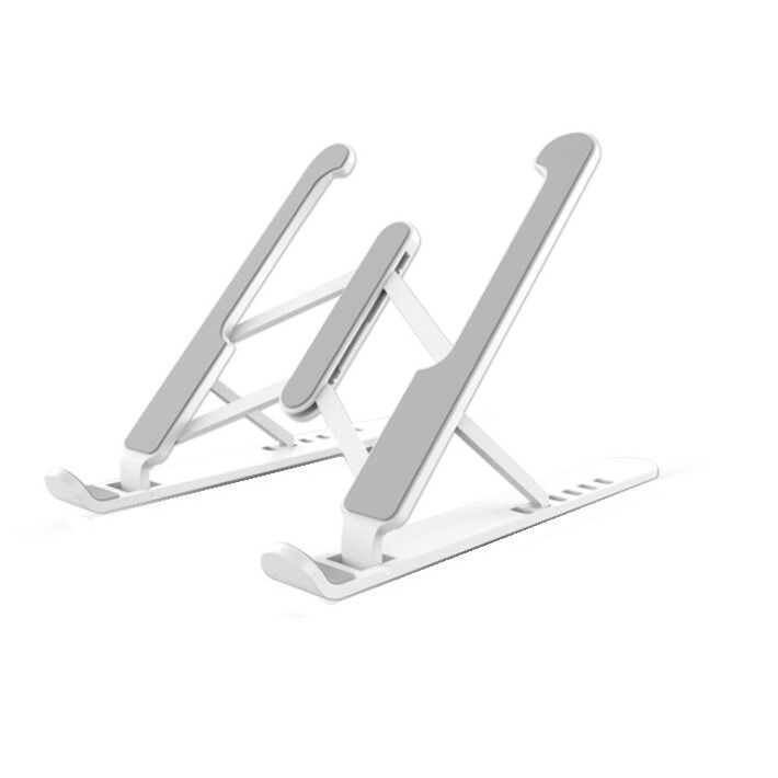 Suport pentru laptop, 7 nivele, Portabil, Reglabil pe inaltime, 10-15,6'', Gri