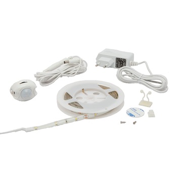 Banda LED AutoLux, cu senzor de miscare, alb, 2700k, 2 metri, 12V CC Banda LED AutoLux, cu senzor de miscare, alb, 2700k, 2 metri, 12V CC