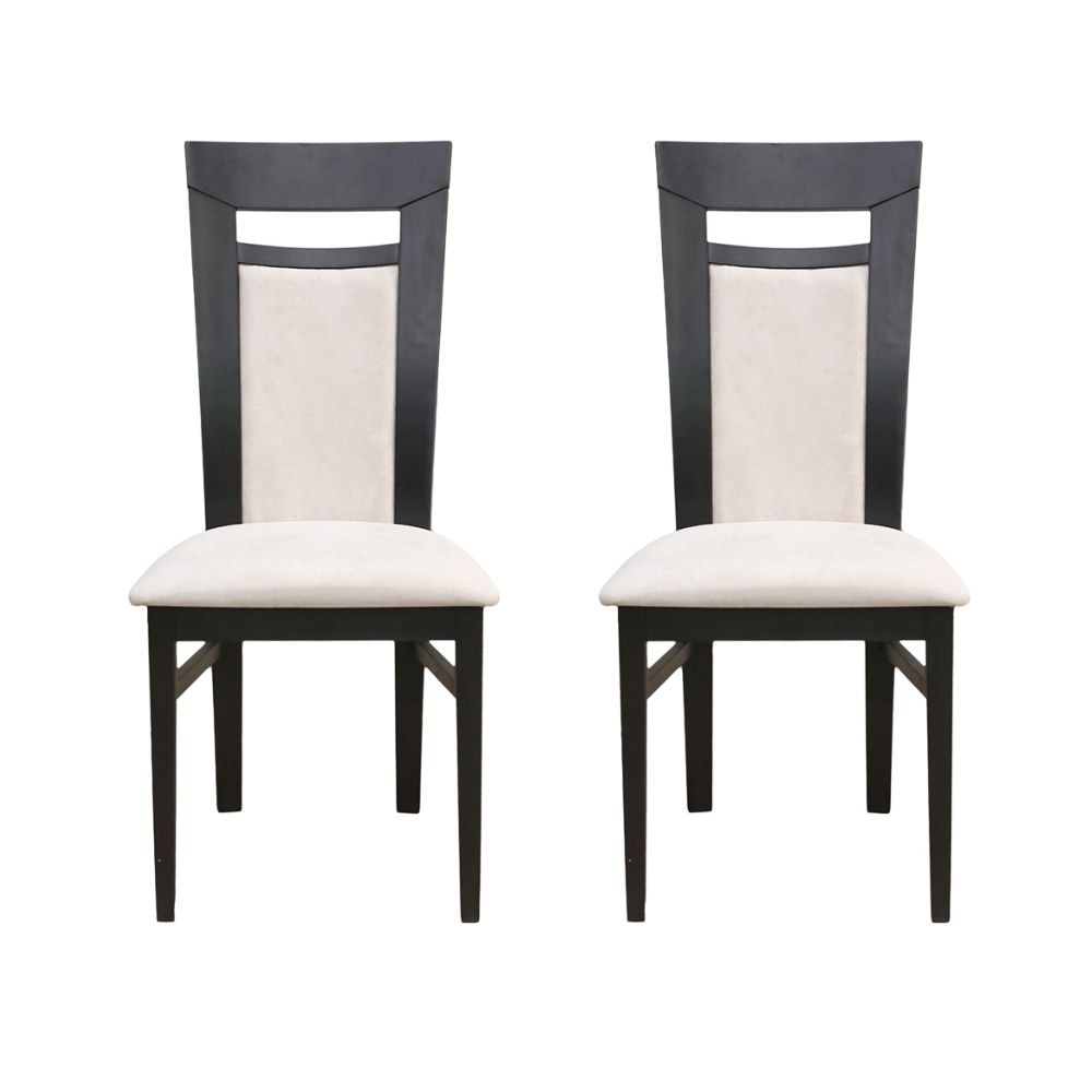 Set 2 scaune dining din lemn de fag Moderna Portofino, cadru wenge, textil Solo 22