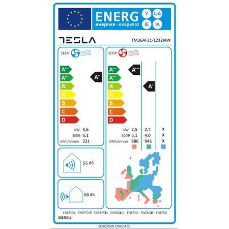 Aparat de aer conditionat Tesla TM36AF21-1232IAW, 12000 BTU, Clasa A++, Functie incalzire, Functie Turbo, I Feel, Autocuratare, Timer, Filtru lavabil, Carcasa anti-rugina, Inverter, R32, WiFi