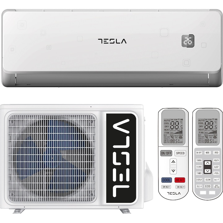 Aparat de aer conditionat TESLA TA71FFUL-2432IAW Wi-Fi, 24000 BTU, Clasa A++, Functie incalzire, Functie Turbo, I Feel, Functie Antifungica, Autocuratare, Filtru lavabil, alb