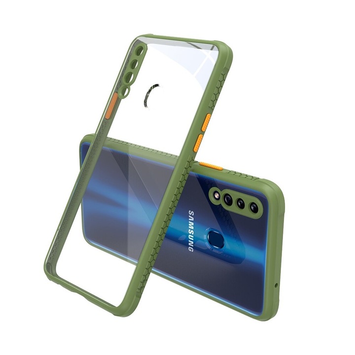 Удароустойчив Кейс за Samsung A20s, Camera Protection, Светлозелен