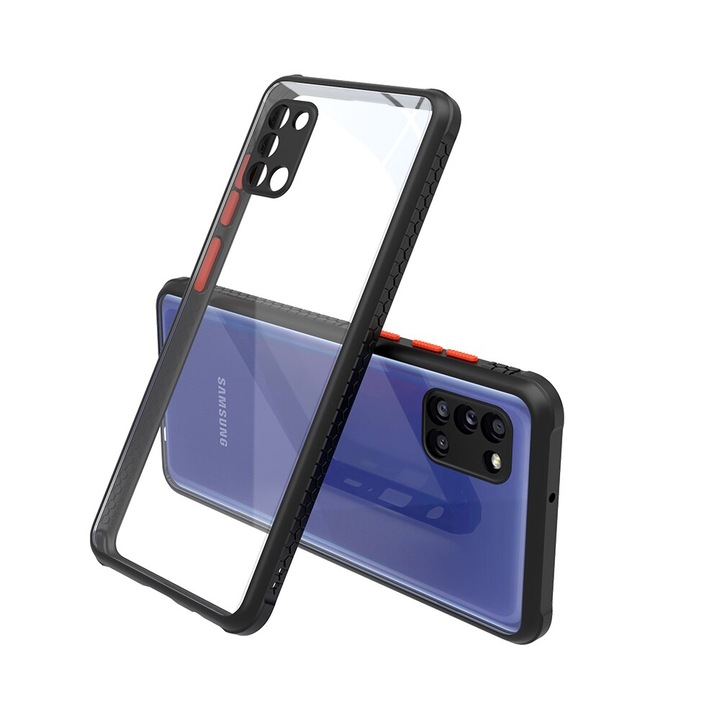 Удароустойчив Кейс за Samsung A31, Camera Protection, Черен