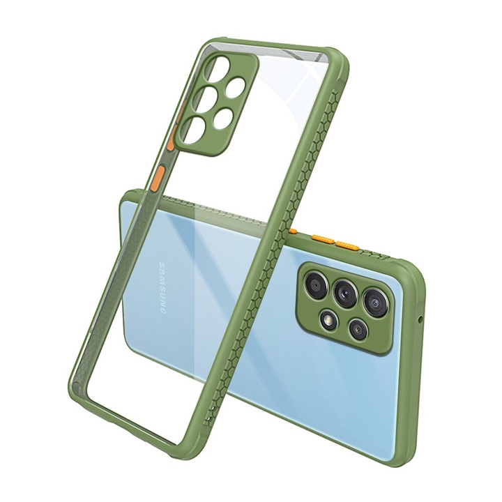 Удароустойчив Калъф за Samsung A32 4G, Защита за Камерата, Светлозелен