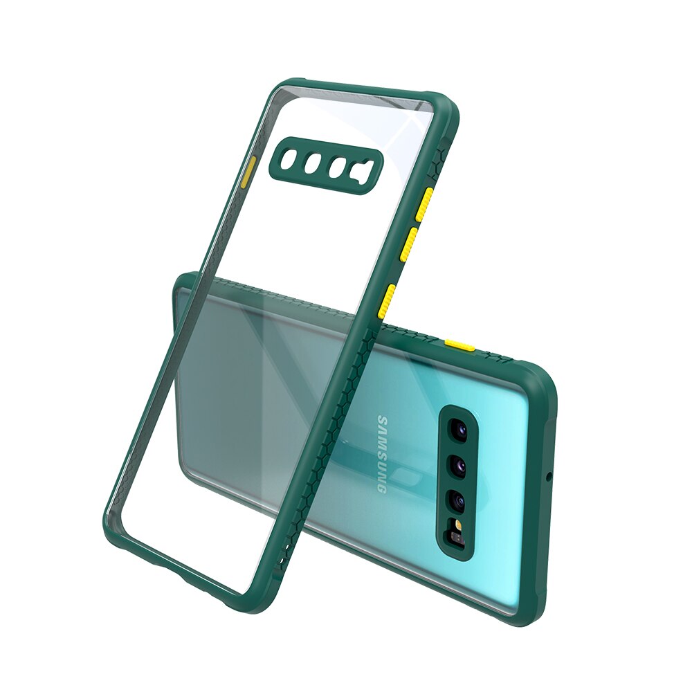 Carcasa pentru Samsung Galaxy S10 Plus, Cauciuc, Verde inchis