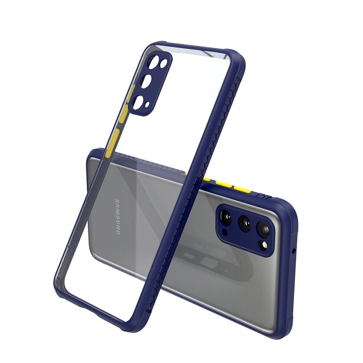 Удароустойчив Кейс за Samsung S20, Camera Protection, Син