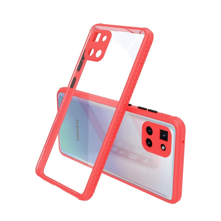 Удароустойчив Кейс за Samsung Note 10 Lite, Camera Protection, Червен