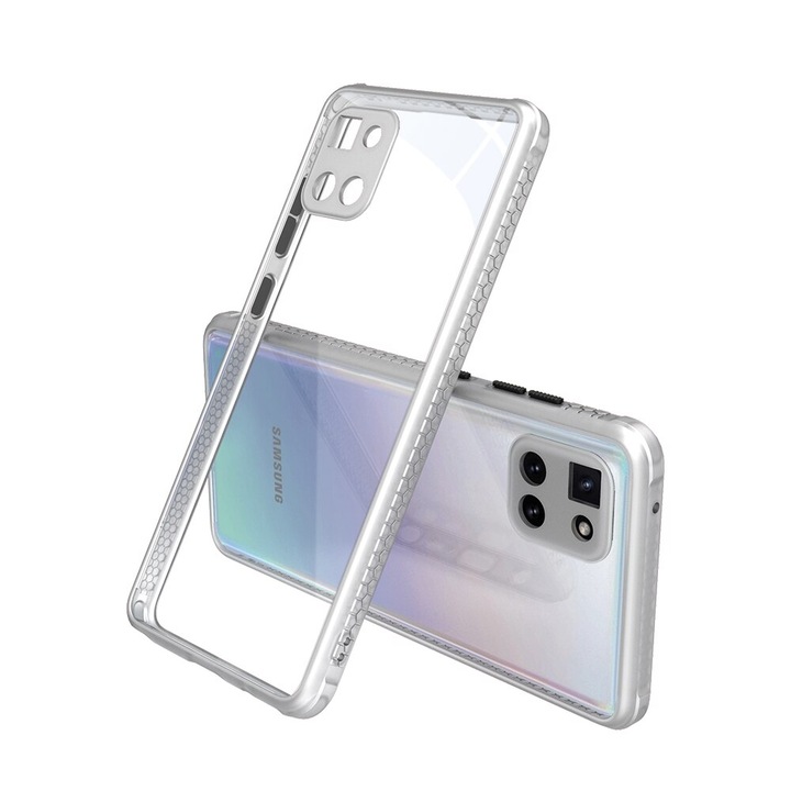 Твърд Кейс за Samsung Galaxy Note 10 Lite, Гумирани краища, Удароустойчив, Защита за камерата, Бял