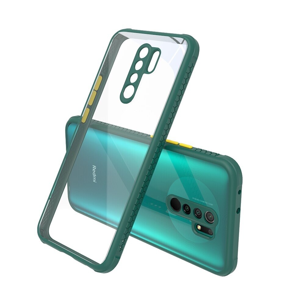 Carcasa pentru Xiaomi Redmi 9, Cauciuc, Verde inchis