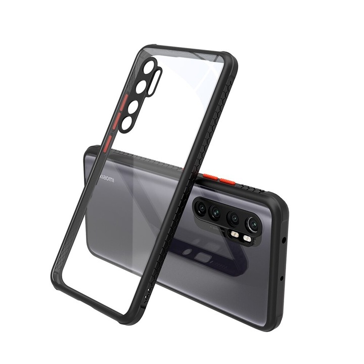 Удароустойчив Кейс за Xiaomi Mi Note 10 Lite, Camera Protection, Черен