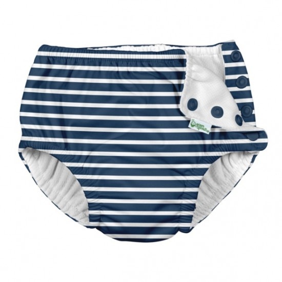 Slip inot Navy Stripe SPF 50+ refolosibil, cu capse