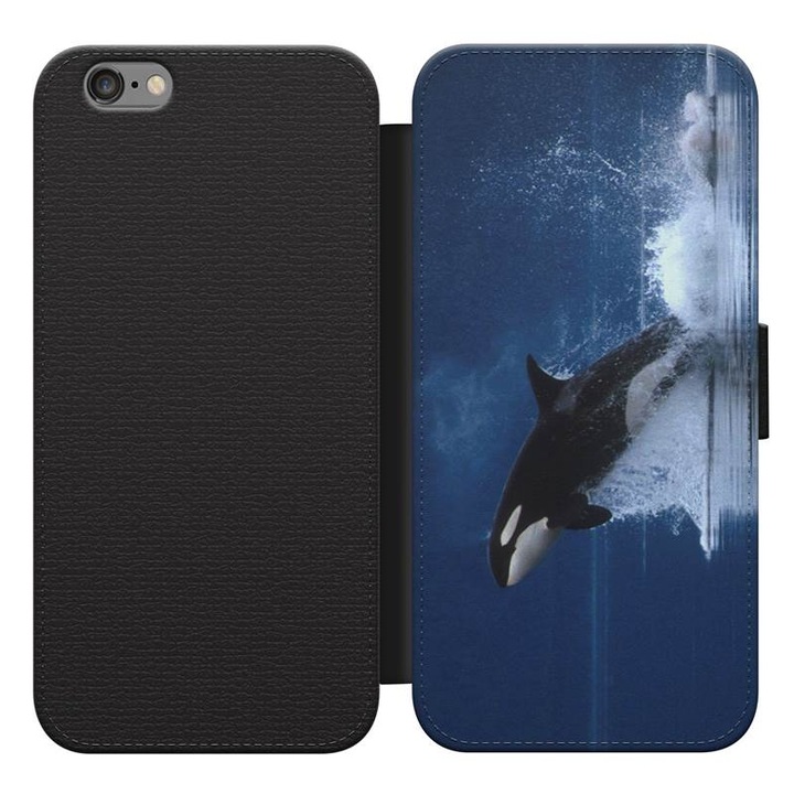 Kardszárnyú Delfin Orka 14 1 iPhone 5s kinyitható flip tok flipes tok telefontok