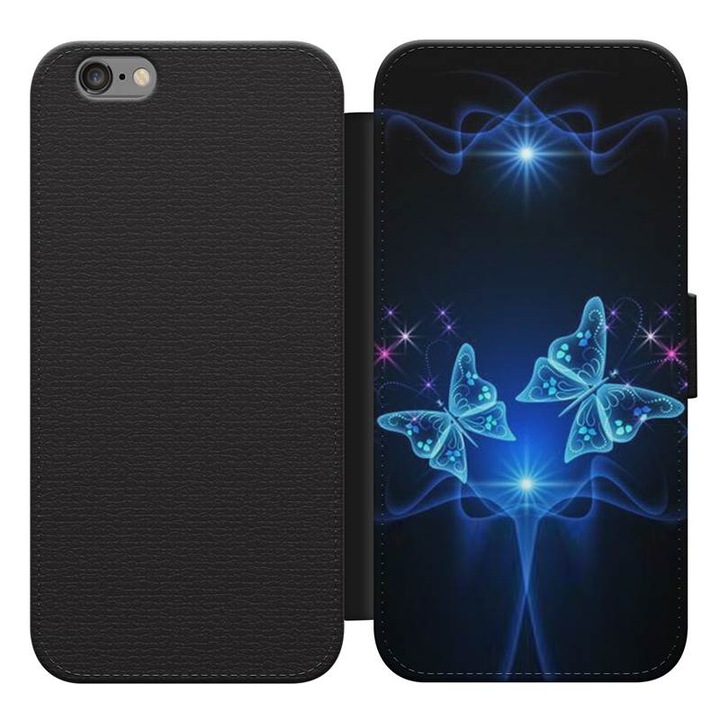 Kék pillangók 2 iPhone 5s kinyitható flip tok flipes tok telefontok
