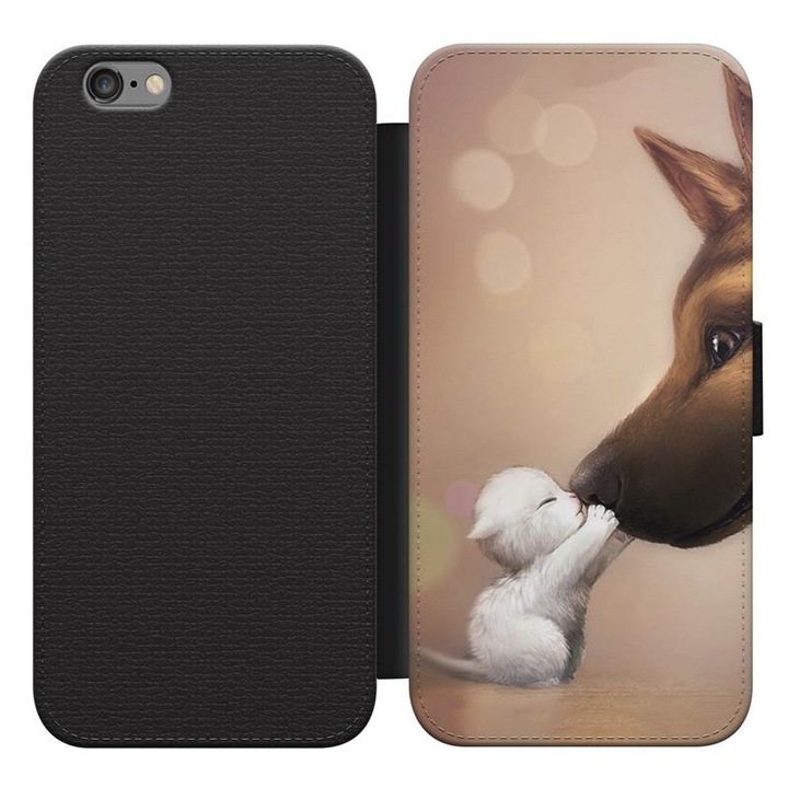 Kutya macska barátság 14 iPhone 5s kinyitható flip tok flipes tok telefontok