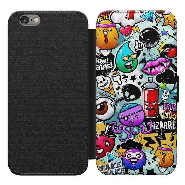 Graffiti 199 iPhone 5s kinyitható flip tok flipes tok telefontok