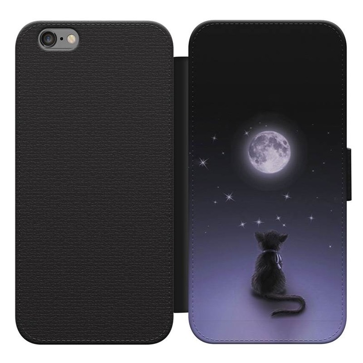Holdbűvölő cica iPhone 5s kinyitható flip tok flipes tok telefontok