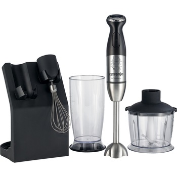 Blender vertical Gorenje HBC807QB, 800 W, Bol de amestecare de 0,5 l, Tocator de 0,5 l, Negru