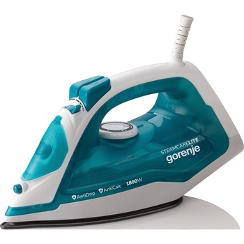 Fier de calcat cu abur Gorenje SIH1800TQC, 1800W, Putere de abur 25g/min, Rezervor de apa 250ml, Albastru