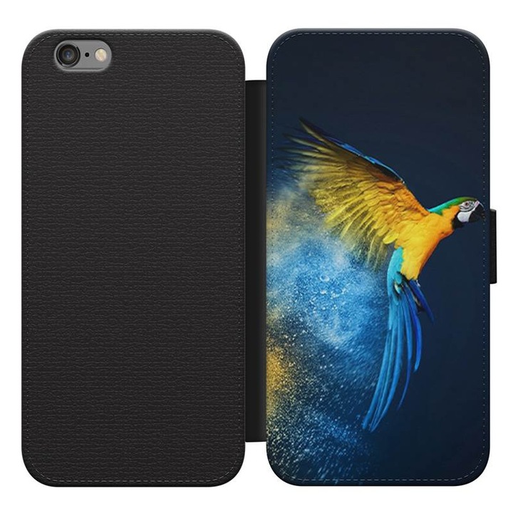 Papagáj iPhone 5s kinyitható flip tok flipes tok telefontok