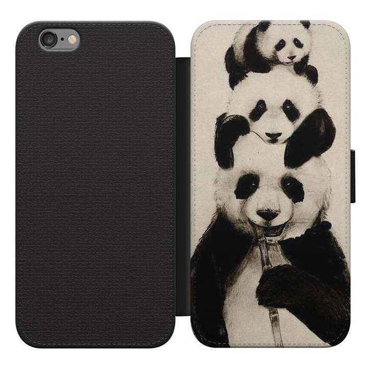 Panda maci 21 iPhone 5s kinyitható flip tok flipes tok telefontok