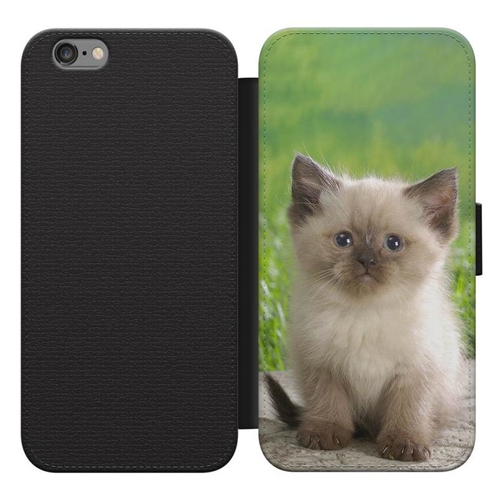 Sziámi macska 42 iPhone 5s kinyitható flip tok flipes tok telefontok