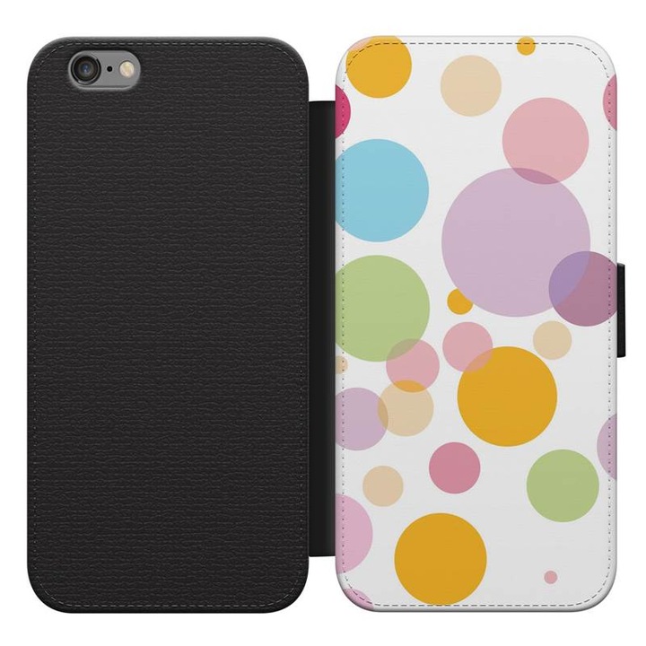 Színes pöttyös 7 iPhone 5s kinyitható flip tok flipes tok telefontok