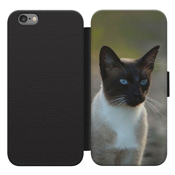 Sziámi macska 47 iPhone 5s kinyitható flip tok flipes tok telefontok