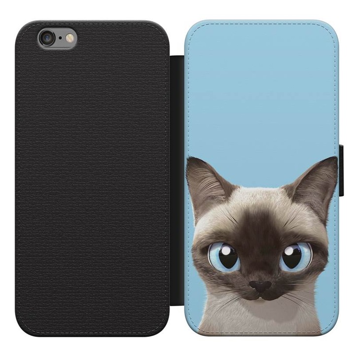 Sziámi macska 39 iPhone 5s kinyitható flip tok flipes tok telefontok