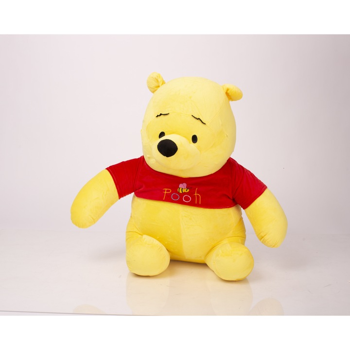Jucarie de plus Winnie the Pooh, galben/rosu, 100 cm