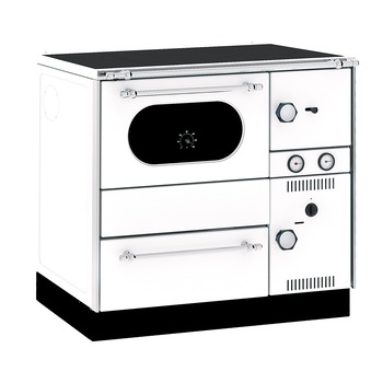 Soba de gatit cu plita si cuptor, tip centrala, Alfa Plam, AlfaTerm20, 23 kW, alb, stanga Soba de gatit cu plita si cuptor, tip centrala, Alfa Plam, AlfaTerm20, 23 kW, alb, stanga