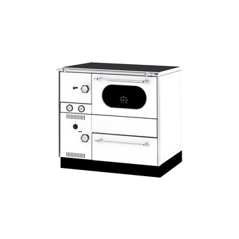 Soba de gatit cu plita si cuptor, tip centrala, Alfa Plam, AlfaTerm20, 23 kW, alb, dreapta Soba de gatit cu plita si cuptor, tip centrala, Alfa Plam, AlfaTerm20, 23 kW, alb, dreapta