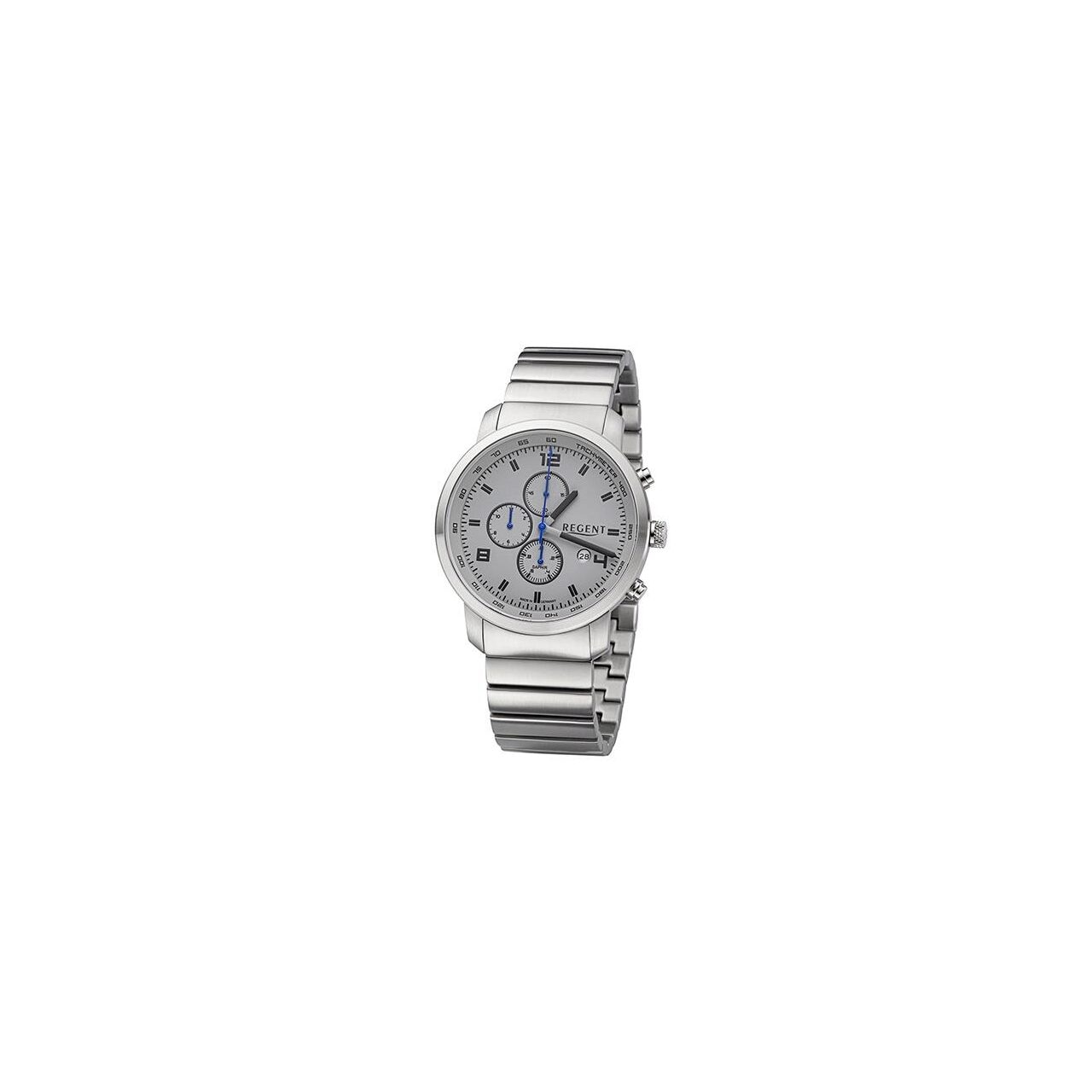 Ceas barbatesc Regent GM-2111, Quartz, 44mm, 5ATM, Argintiu