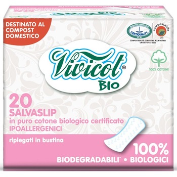 Vivicot Bio Protej Slip Ultrasubtire bumbac, ambalate individual 20 buc Vivicot Bio Protej Slip Ultrasubtire bumbac, ambalate individual 20 buc