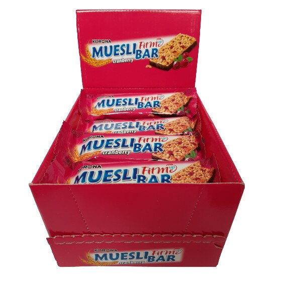 Set 24 bucati Muesli bar cu afine FITME UP, KORONA, 1.2 kg