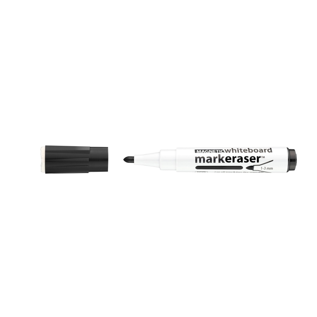 Marker Board Ico, cu burete magnetic, 1-3 mm, Negru