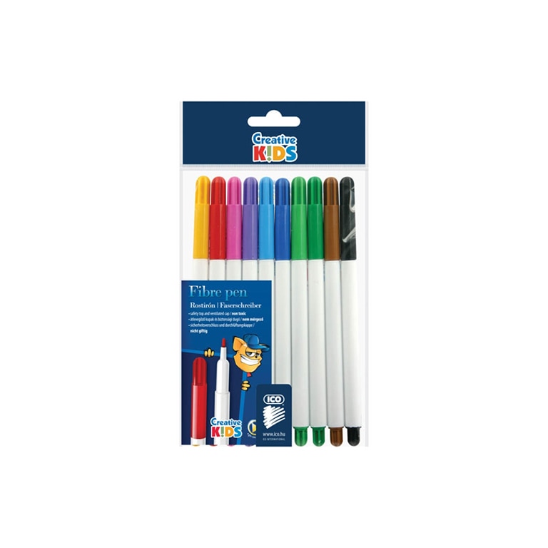 Carioca Ico Creative Kids, 1-1.5 mm, 10 culori