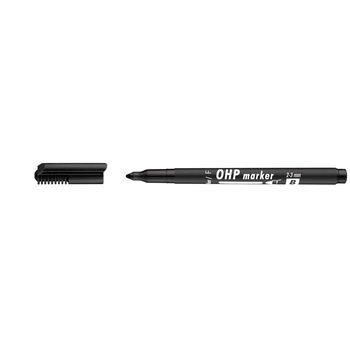 Marker permanent Ico OHP B, Negru Marker permanent Ico OHP B, Negru