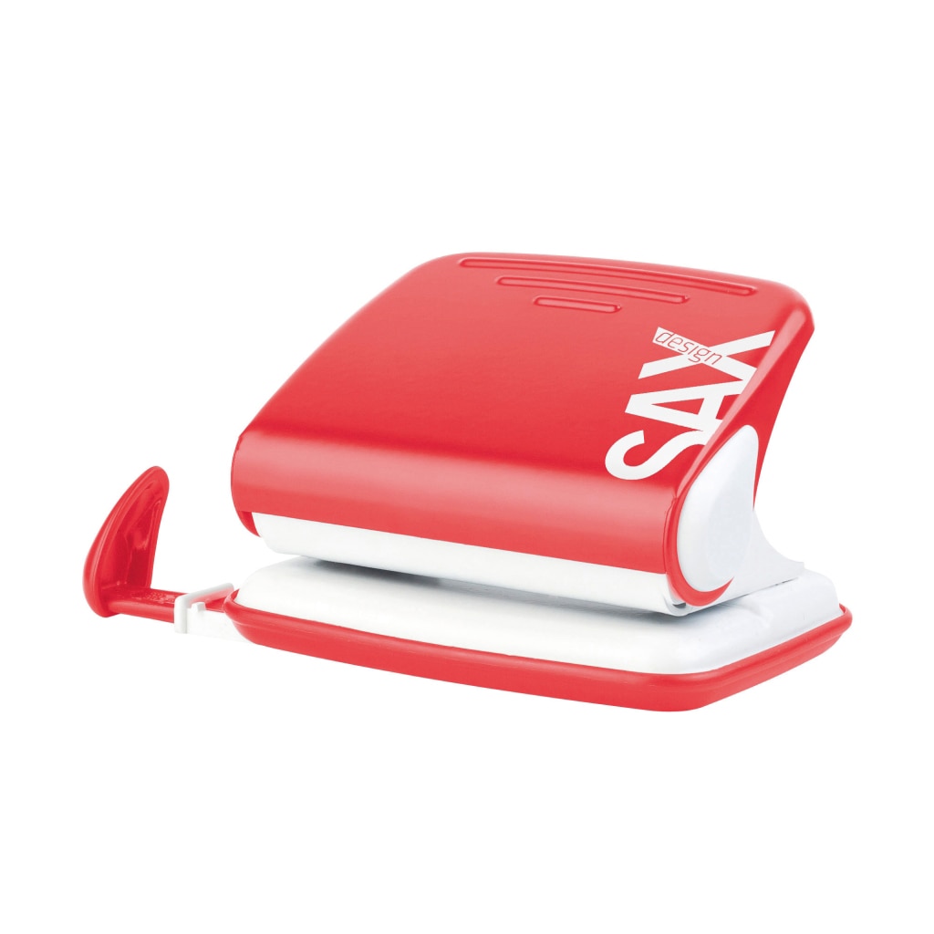 Perforator Sax Design 318, 20 coli, Rosu